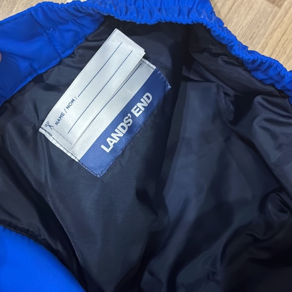 LANDS END Blue ski snow pants size 8 SLIM - Picture 4 of 9